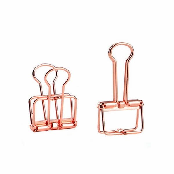 델리 와이어 더블클립 로즈골드 9414GD 19mm 8개입(19x37mm)
